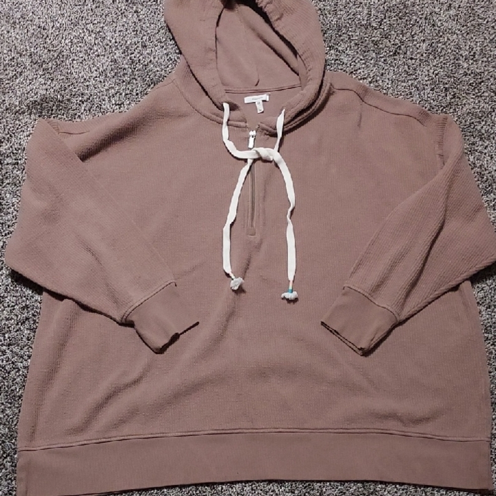 Womens Plus Size Maurices Taupe Zip-Up Hoodie
